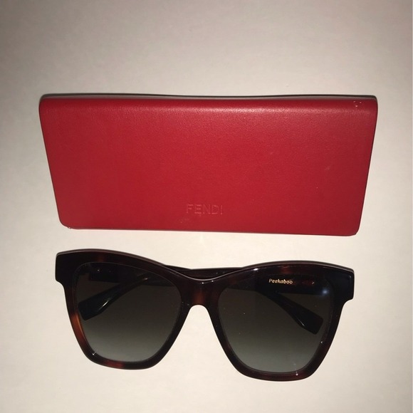 Fendi‎ "Peekaboo" Sunglasses - Tortoise Shell Frame- Priced to Sell - Picture 4 of 4